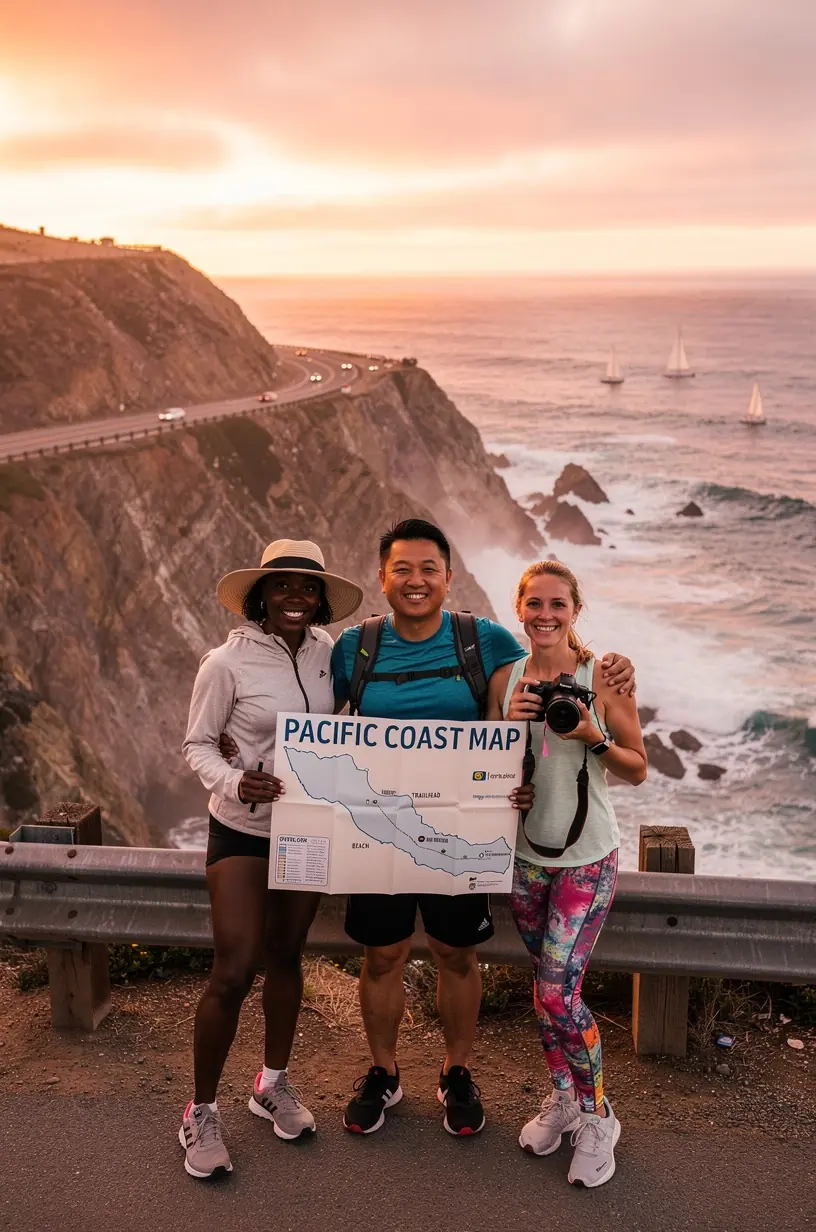 Scenic route itinerary tips with printed maps